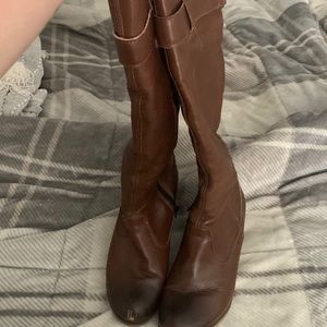 Size 7 1/2 brown Aldo wedge boots